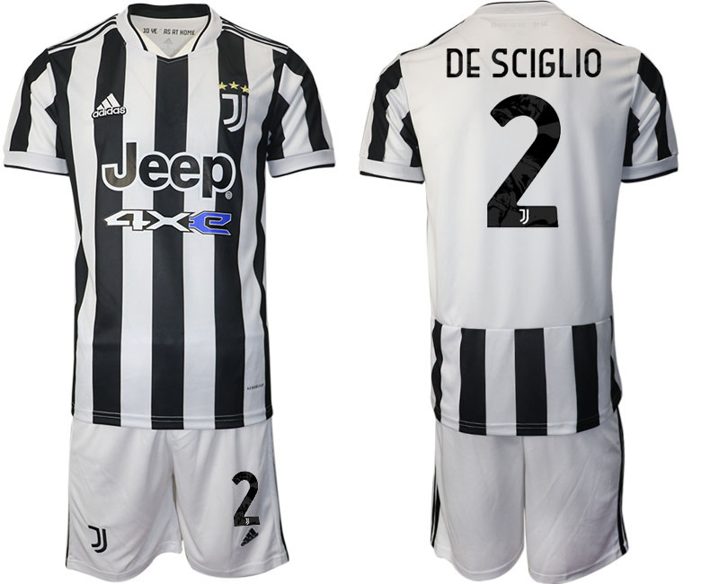 Men 2021-2022 Club Juventus home white #2 Adidas Soccer Jerseys